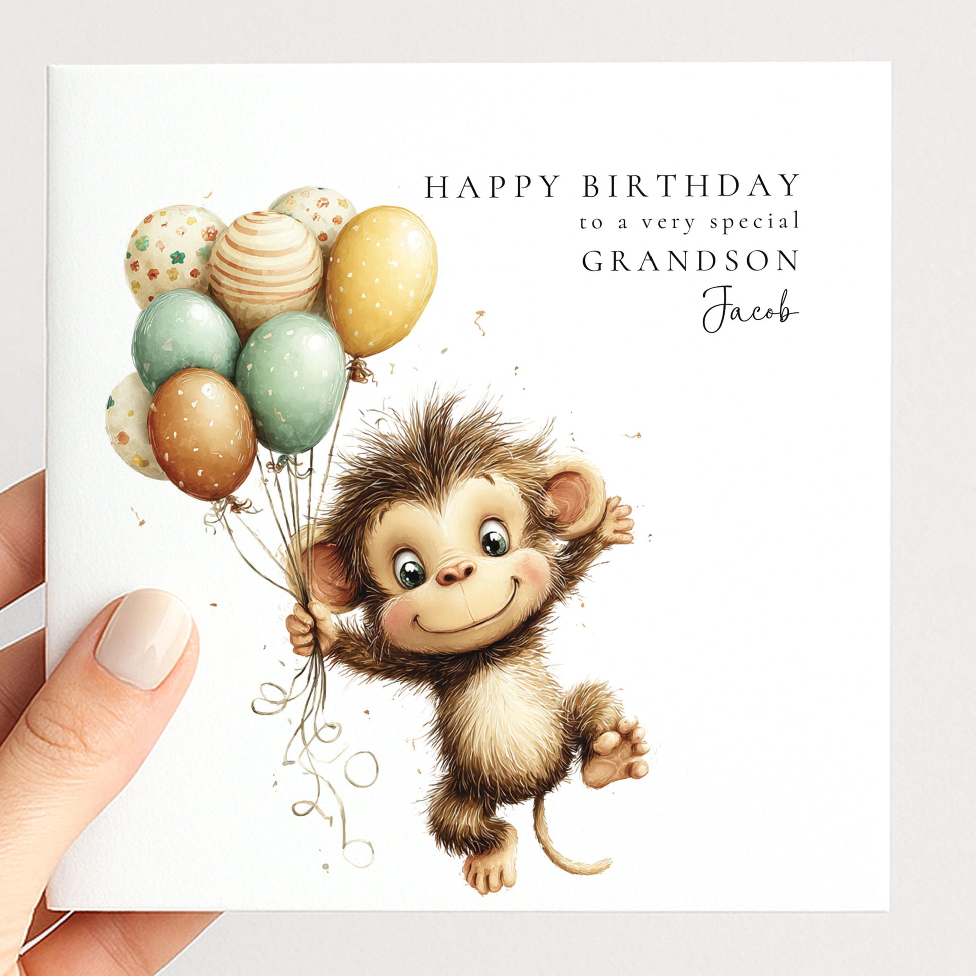 Personalised Grandson Card – Custom Birthday Greeting With Matte Finish & Printed Insert