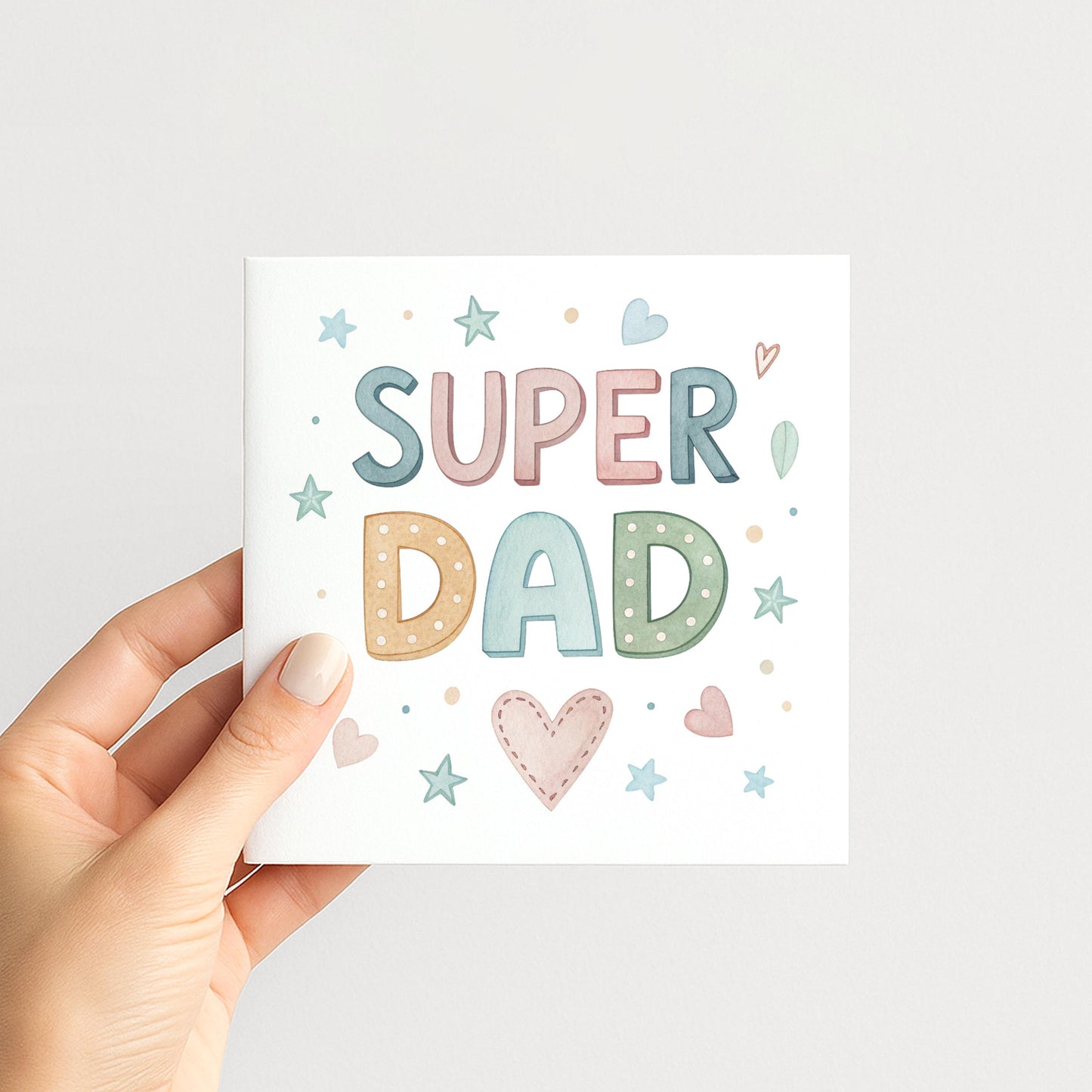 Super Dad Card – Colourful Father's Day Greeting Card With Matte Finish