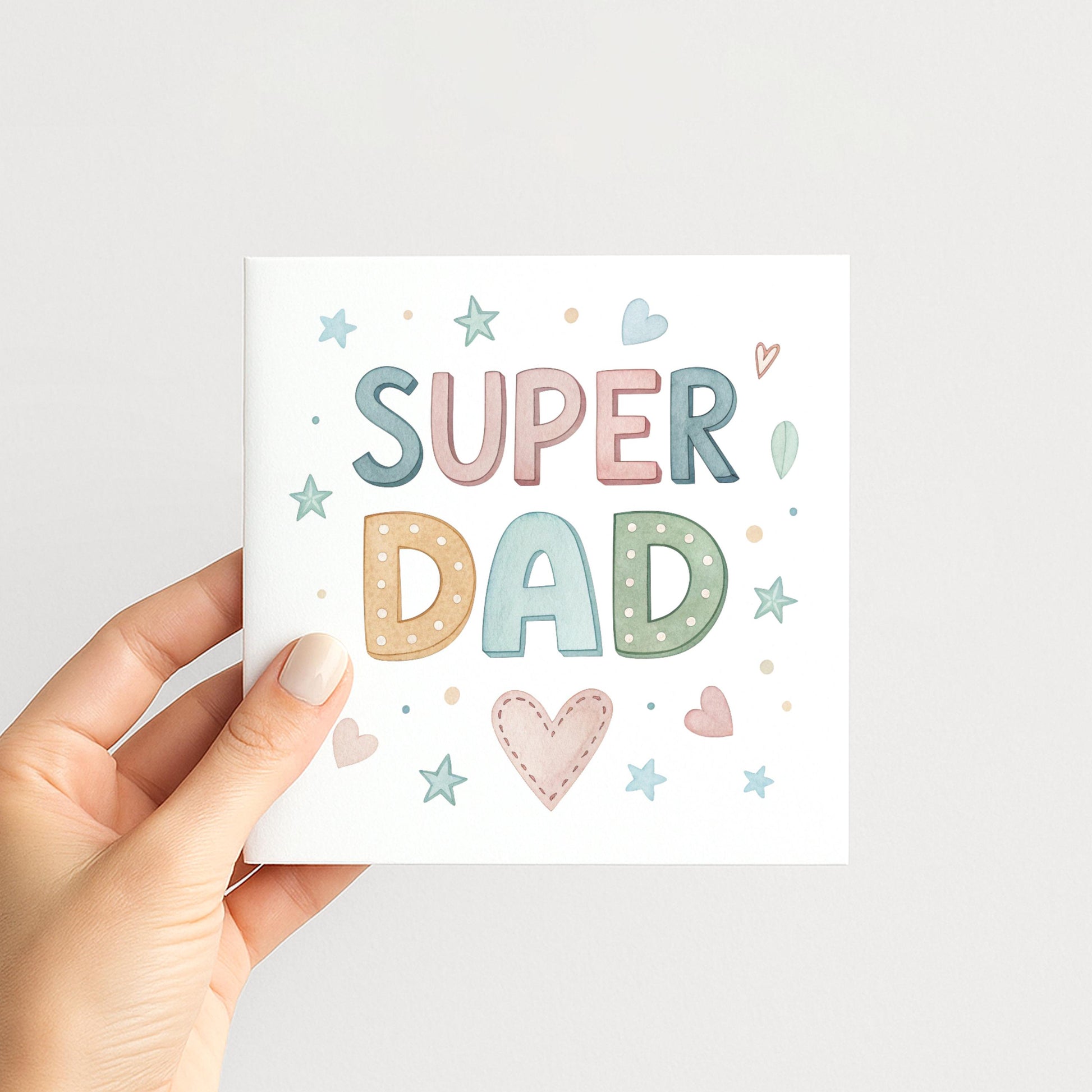 Super Dad Card – Colourful Father's Day Greeting Card With Matte Finish