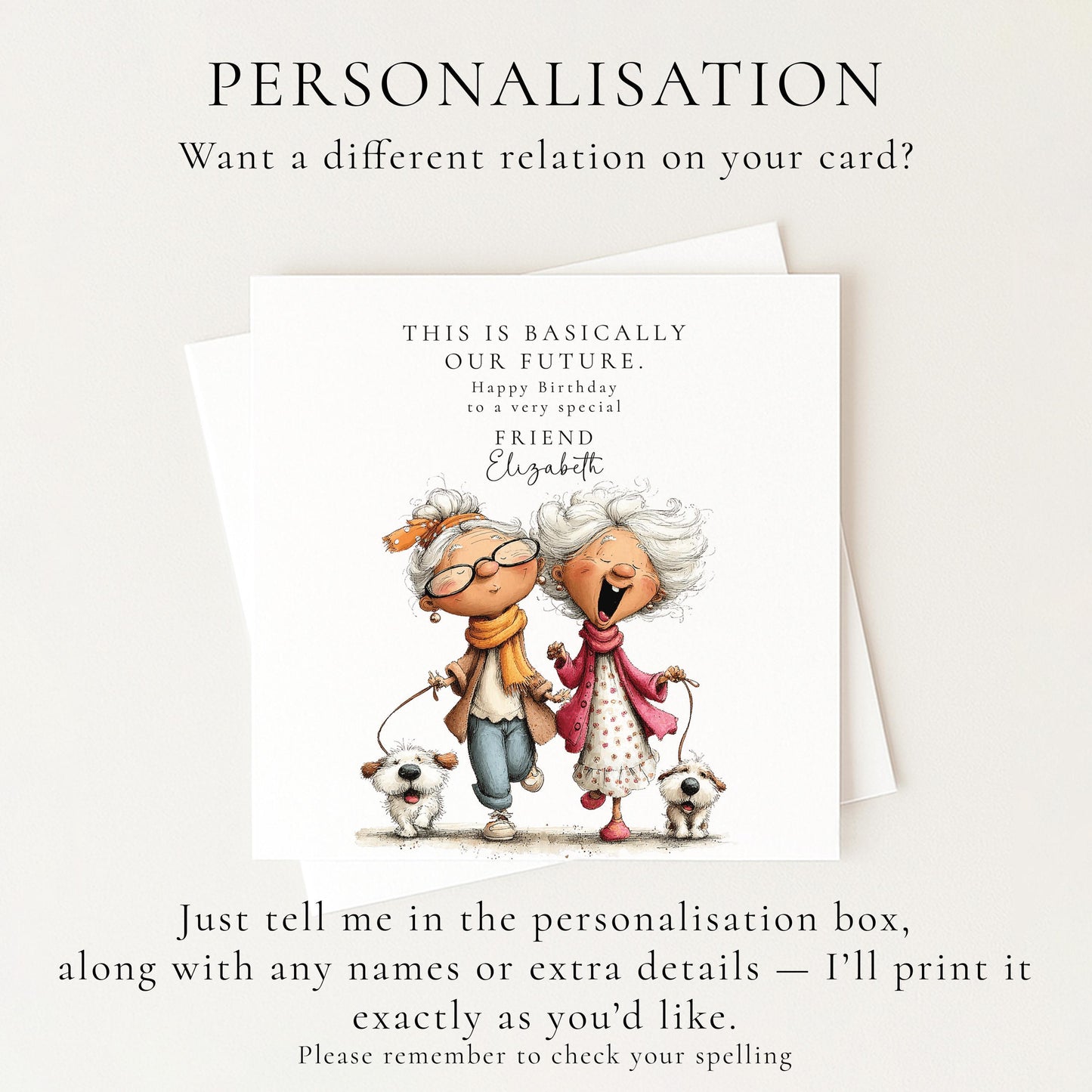 Funny Best Friend Birthday Card - Our Future