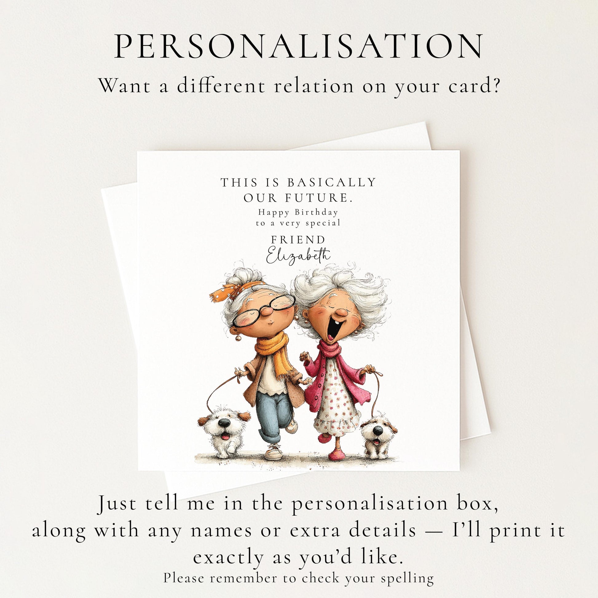 Funny Best Friend Birthday Card - Our Future