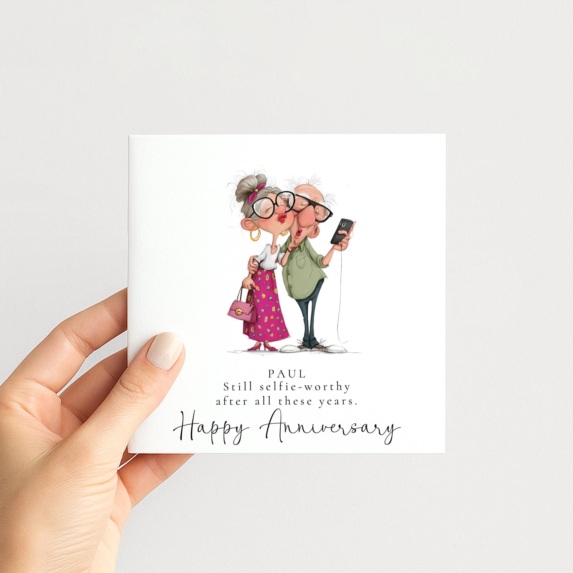 Funny Anniversary Card For Husband - Still Selfie Worthy