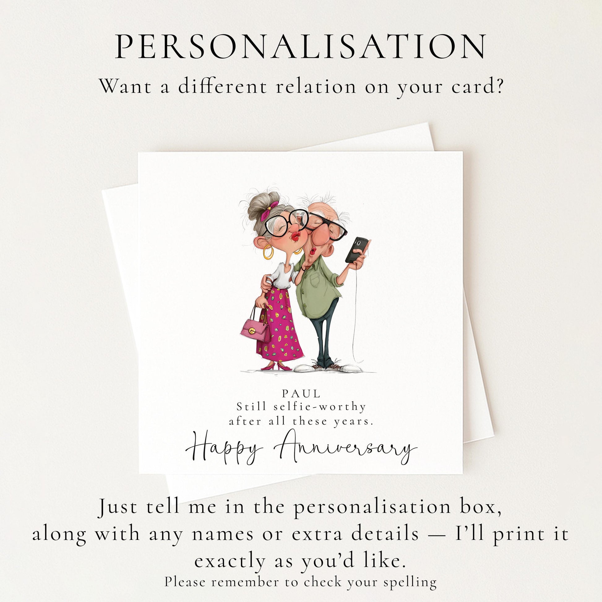 Funny Anniversary Card For Husband - Still Selfie Worthy