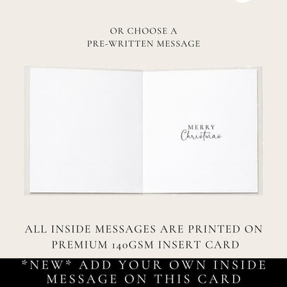 Personalised Christmas Card for Son and Daughter-in-law Bauble Card