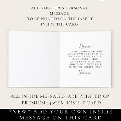 Engagement Card – Personalised Names & Date | Premium Matte Folded Greeting Card