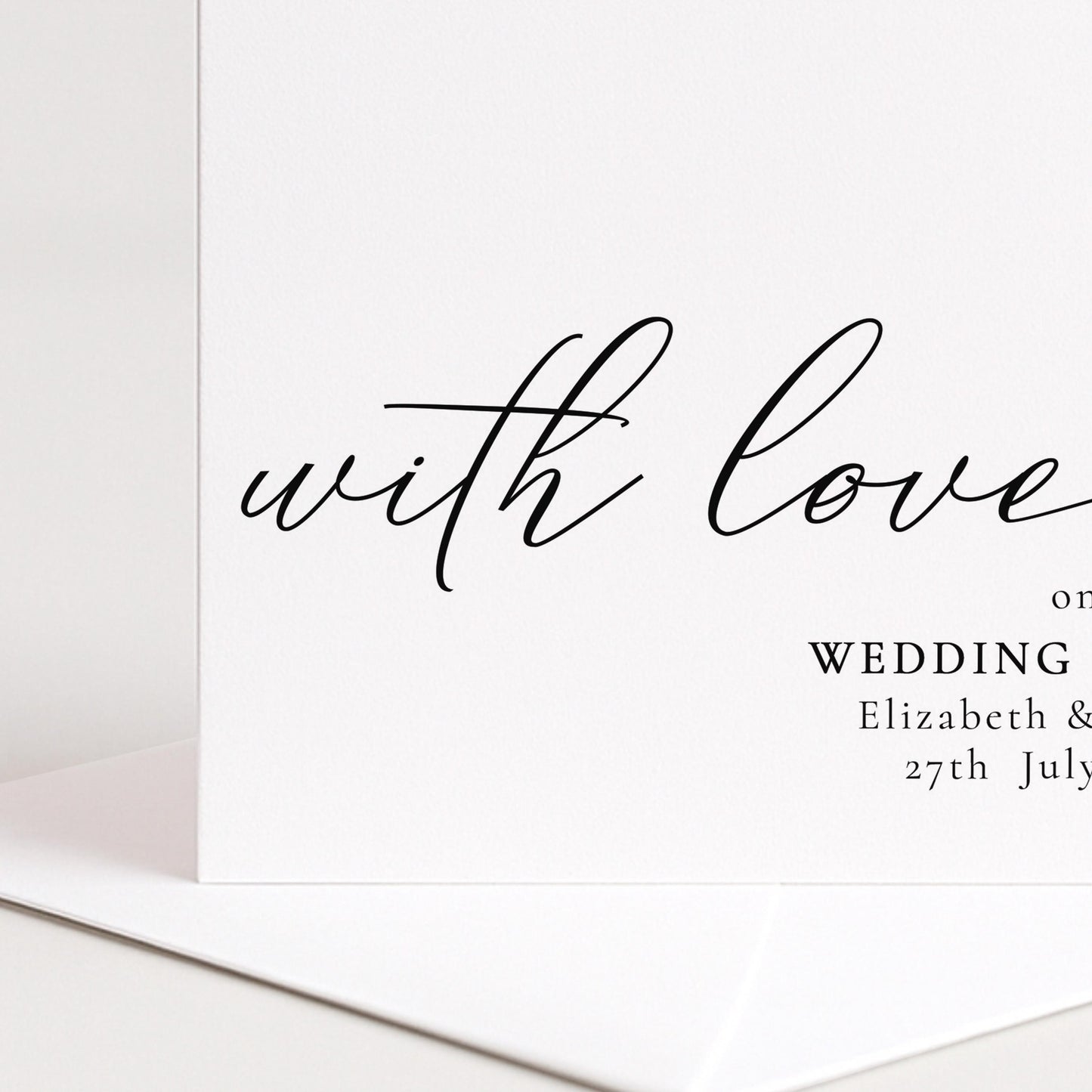Wedding Day Card – Personalised Elegant Keepsake With Premium Matte Finish