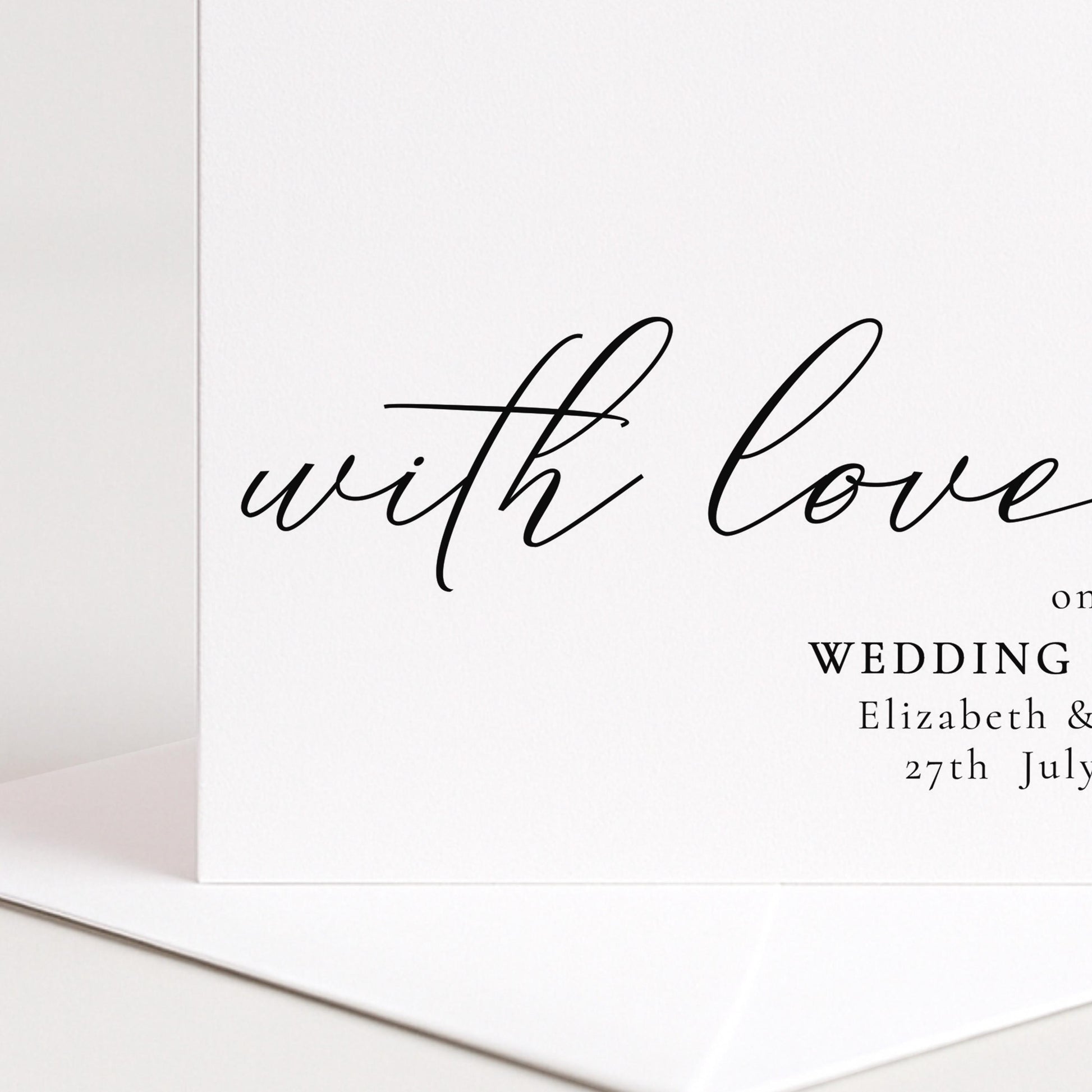 Wedding Day Card – Personalised Elegant Keepsake With Premium Matte Finish