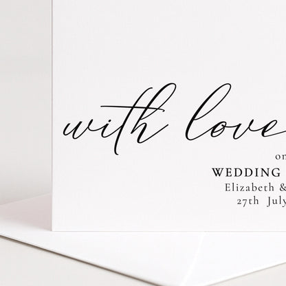 Wedding Day Card – Personalised Elegant Keepsake With Premium Matte Finish