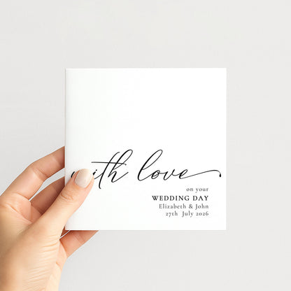 Wedding Day Card – Personalised Elegant Keepsake With Premium Matte Finish