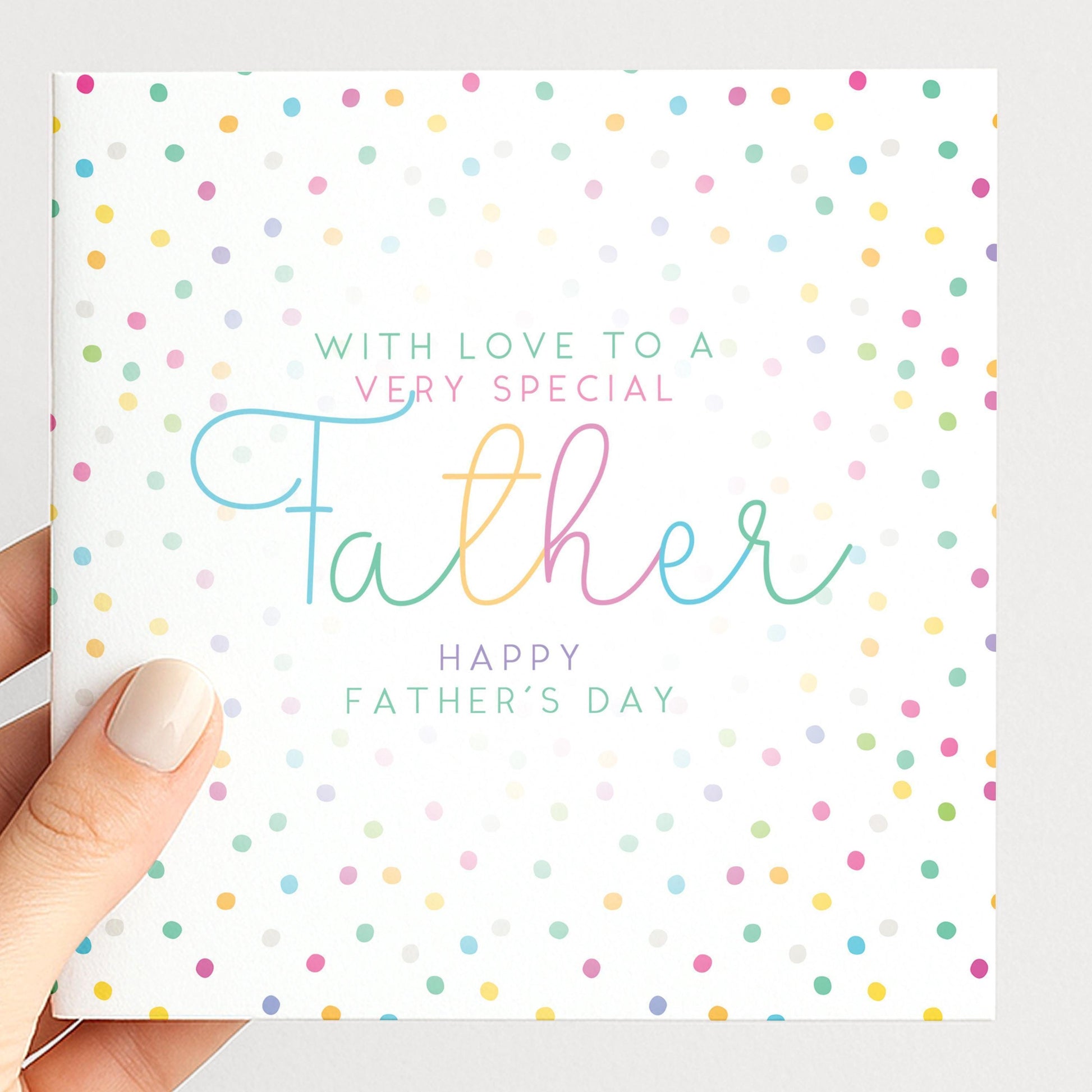 Fathers Day Card - Personalised Dad Greeting Card With Matte Finish & Colourful Design