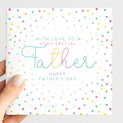 Fathers Day Card - Personalised Dad Greeting Card With Matte Finish & Colourful Design