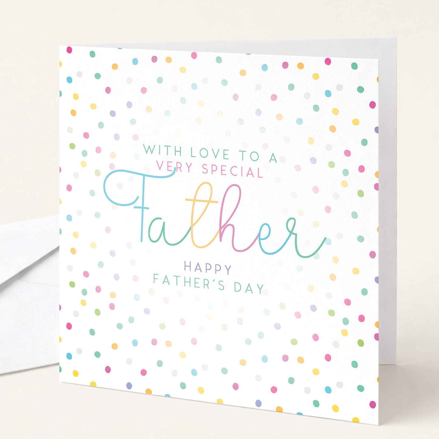 Fathers Day Card - Personalised Dad Greeting Card With Matte Finish & Colourful Design