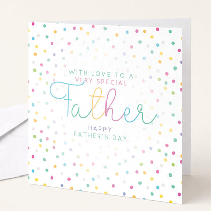 Fathers Day Card - Personalised Dad Greeting Card With Matte Finish & Colourful Design