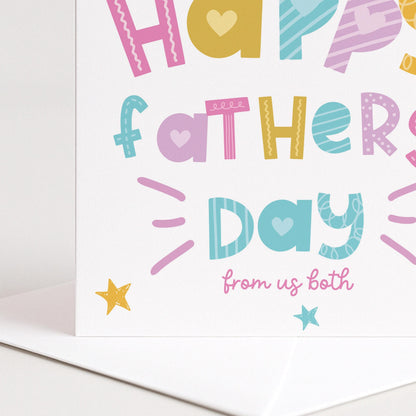 Fathers Day Card – Personalised Bright Family Greeting Card with Premium Matte Finish