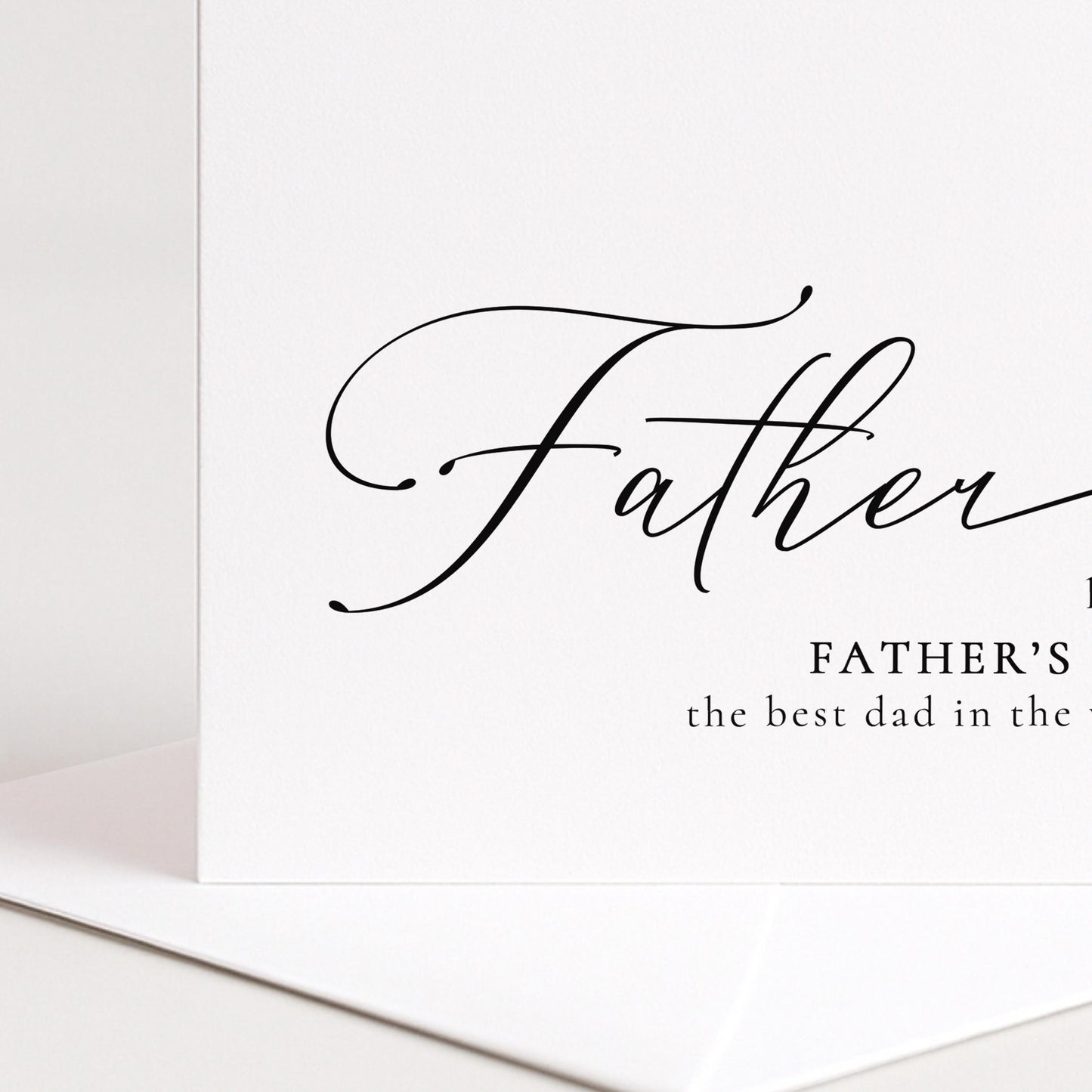 Fathers Day Card Dad – Personalised Modern Script Card With Premium Matte Finish