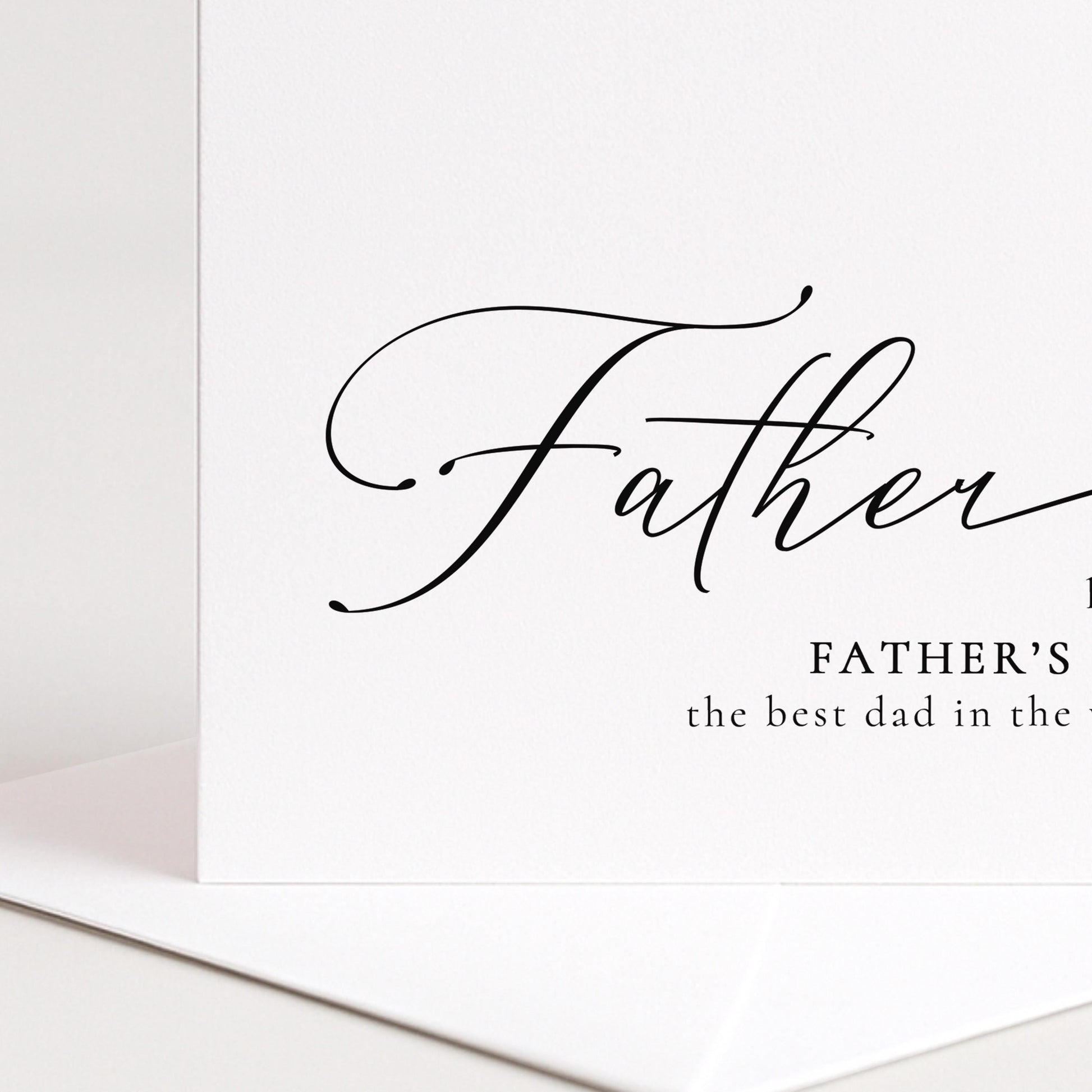 Fathers Day Card Dad – Personalised Modern Script Card With Premium Matte Finish