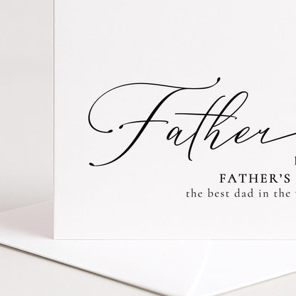 Fathers Day Card Dad – Personalised Modern Script Card With Premium Matte Finish