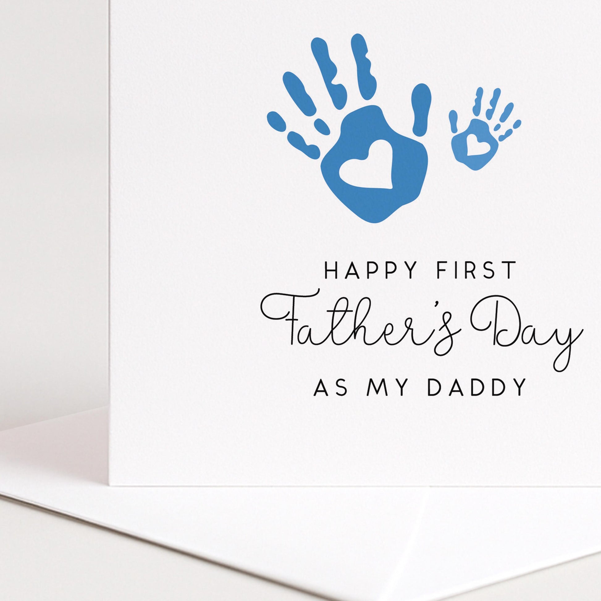 First Fathers Day Card – Personalised Handprint Keepsake For New Dad Gift