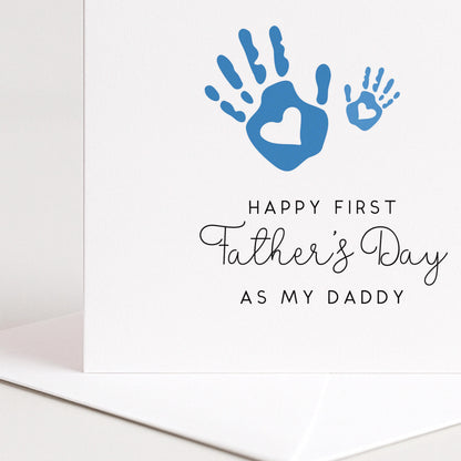 First Fathers Day Card – Personalised Handprint Keepsake For New Dad Gift