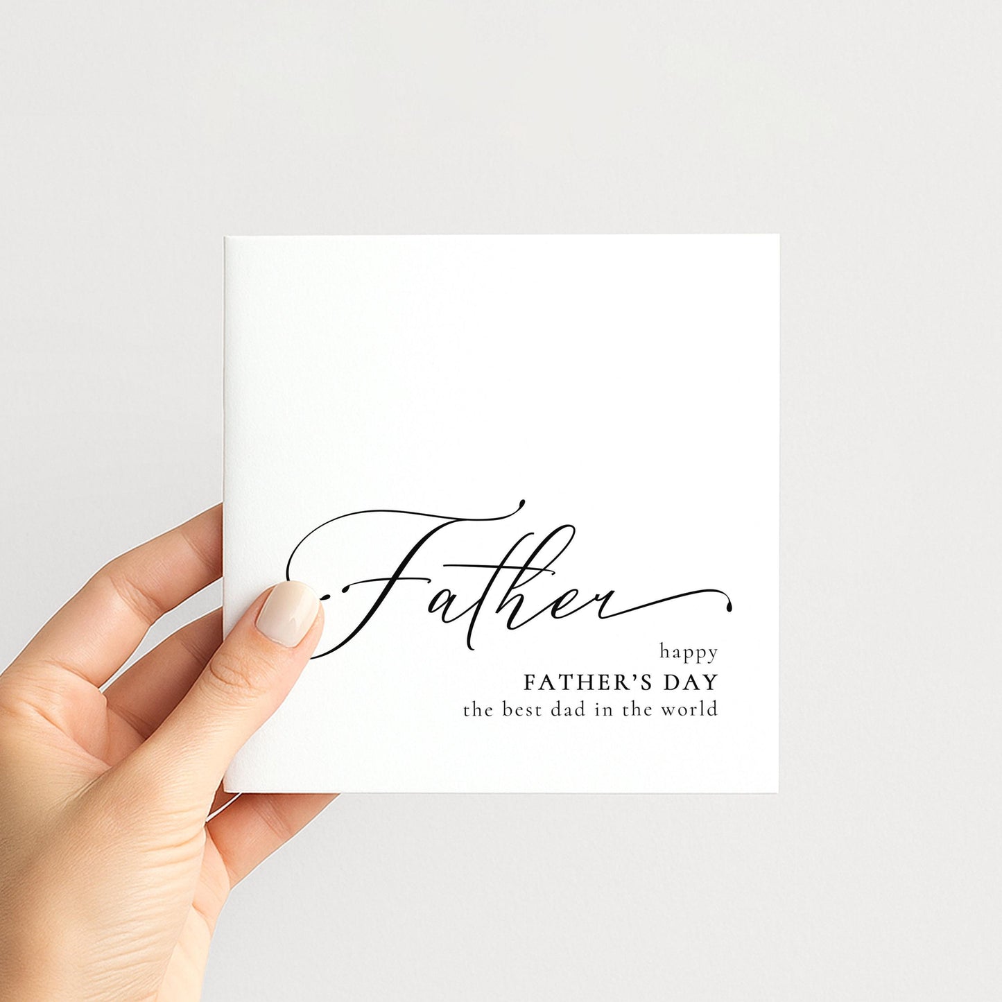 Fathers Day Card Dad – Personalised Modern Script Card With Premium Matte Finish
