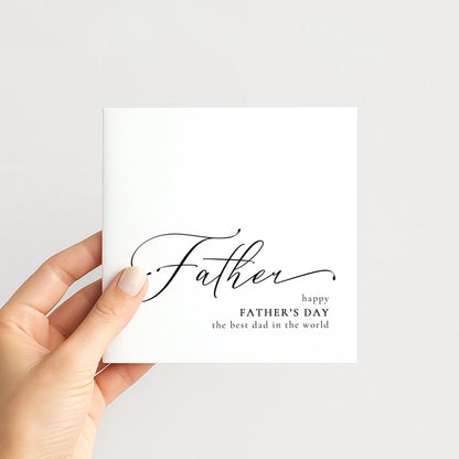 Fathers Day Card Dad – Personalised Modern Script Card With Premium Matte Finish