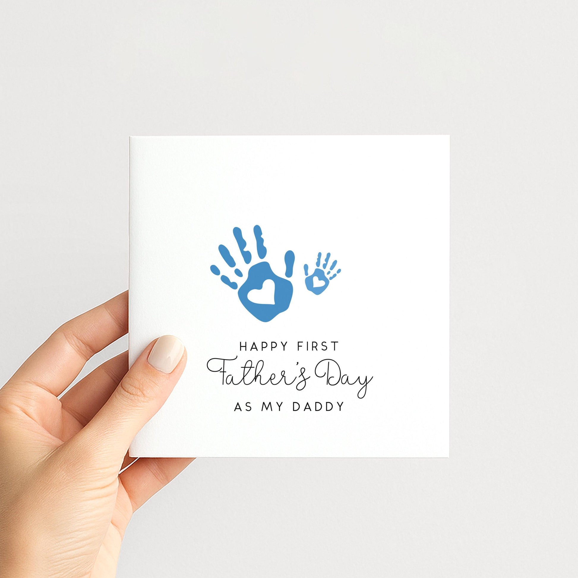 First Fathers Day Card – Personalised Handprint Keepsake For New Dad Gift