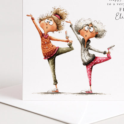 Funny Friend Birthday Card – Humorous Gin Lover Greeting With Personalised Name
