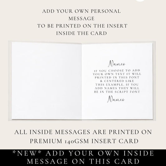 The image is a blank card with instructions for adding personal messages.