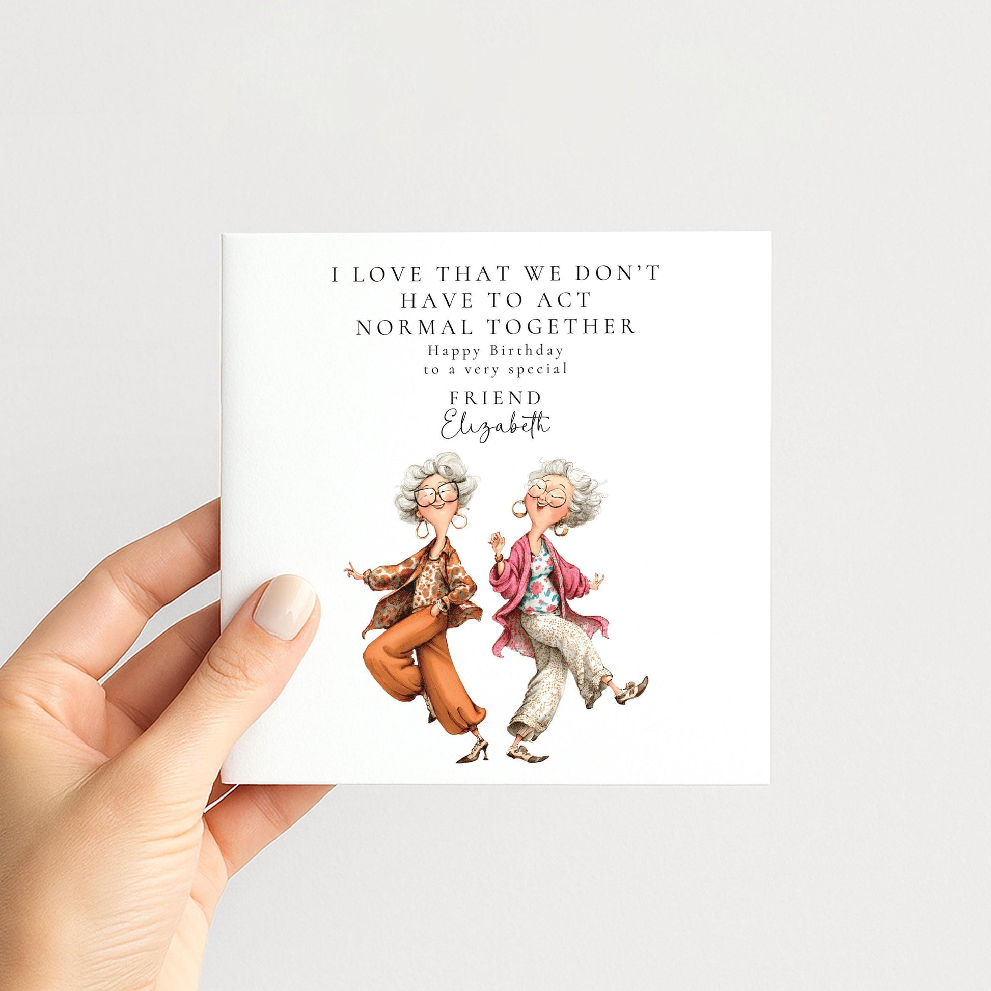 Funny Friend Birthday Card - Personalised Quirky Friendship Greeting With Custom Name