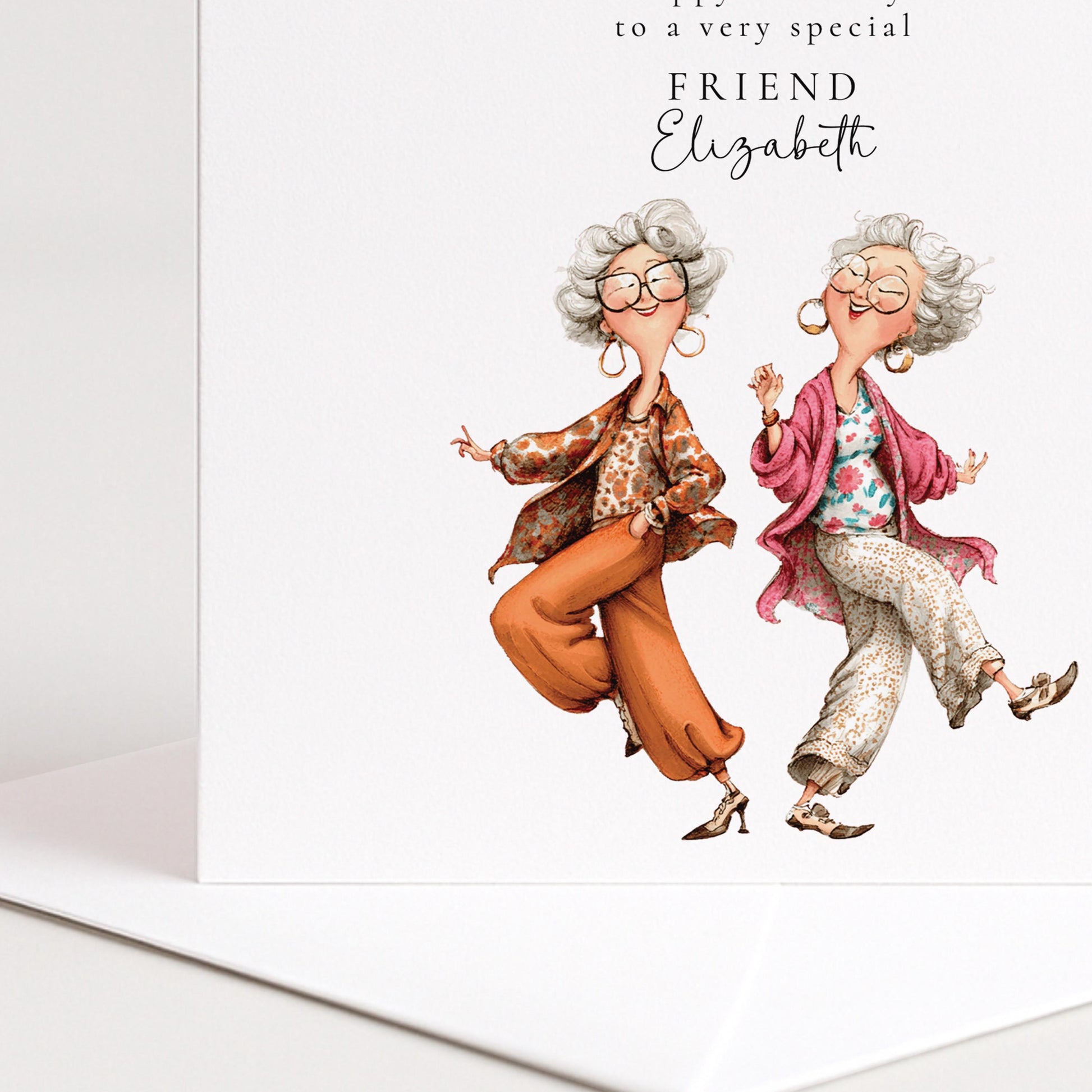 Funny Friend Birthday Card - Personalised Quirky Friendship Greeting With Custom Name