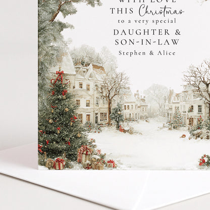 Personalised Christmas Card for Daughter and Son-in-law