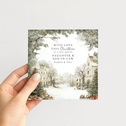 Personalised Christmas Card for Daughter and Son-in-law