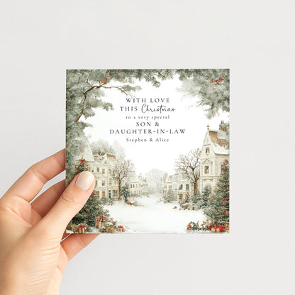 Personalised Christmas Card Son and Daughter-in-law