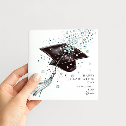 Son Graduation Card - Personalised Keepsake With Congratulations Graduation Message
