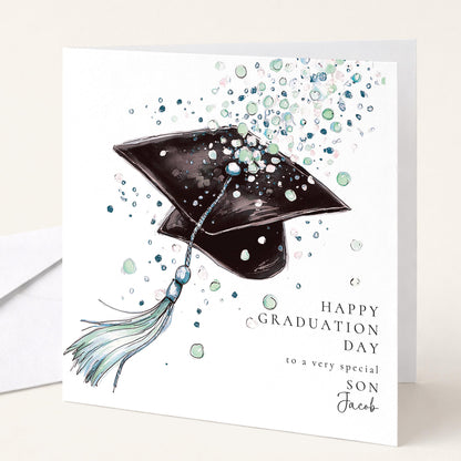 Son Graduation Card - Personalised Keepsake With Congratulations Graduation Message