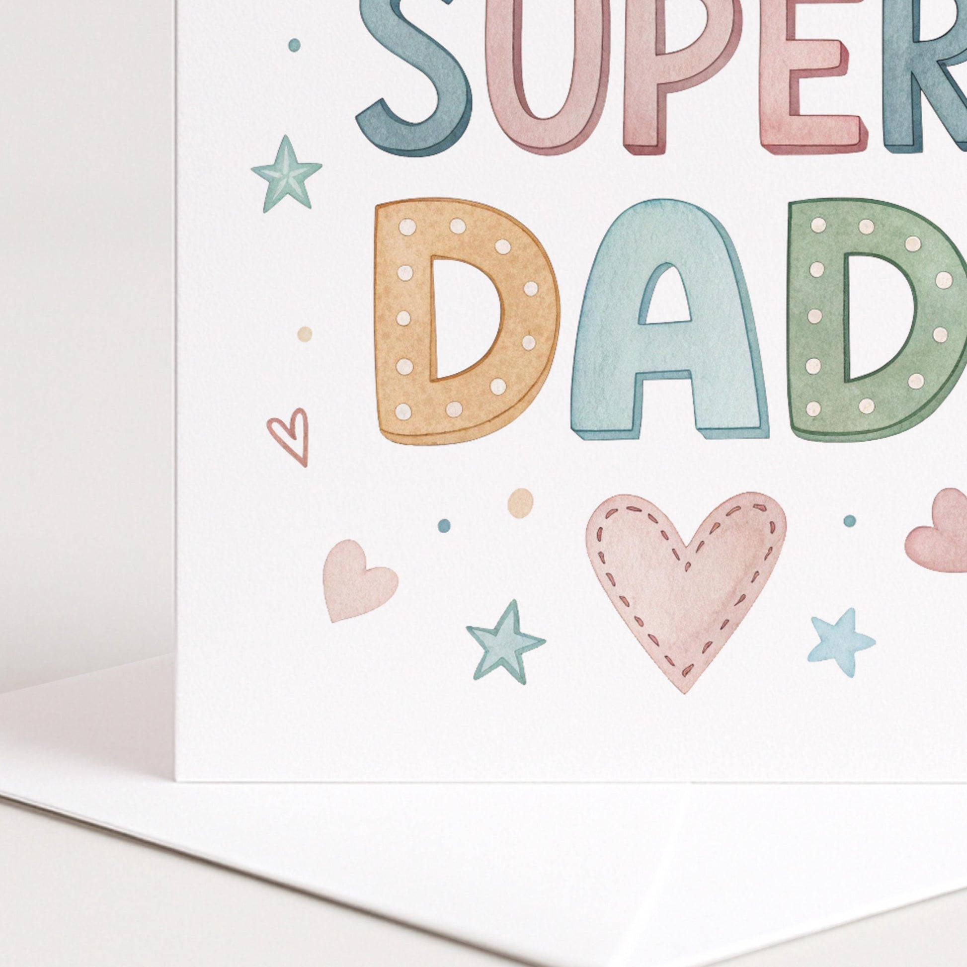Super Dad Card – Colourful Father's Day Greeting Card With Matte Finish