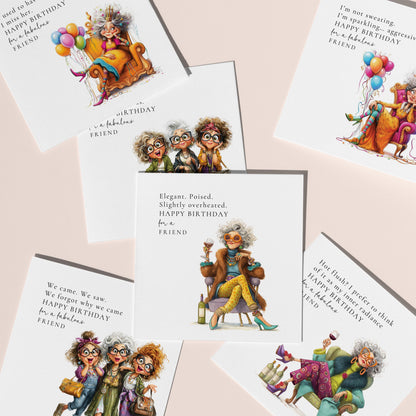 Funny Friend Birthday Card Pack