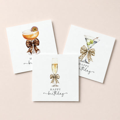 Cocktail Birthday Card Pack