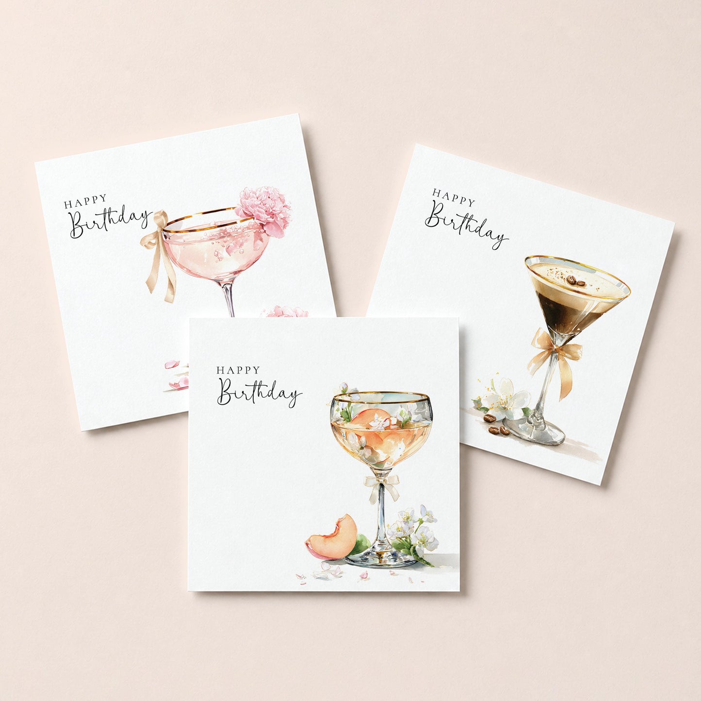 Cocktail Birthday Card Pack