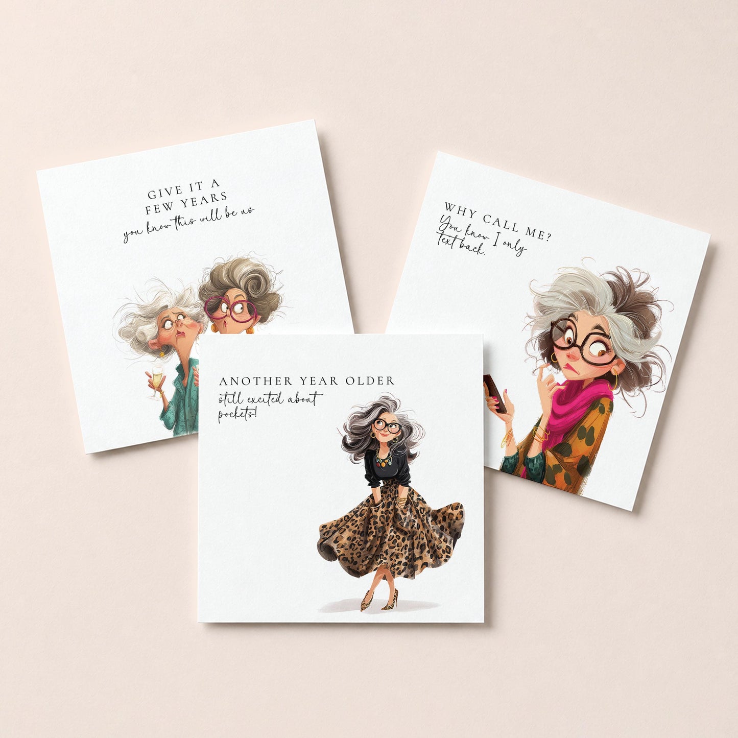 Funny Women Card Pack | 6 Witty Friend Cards