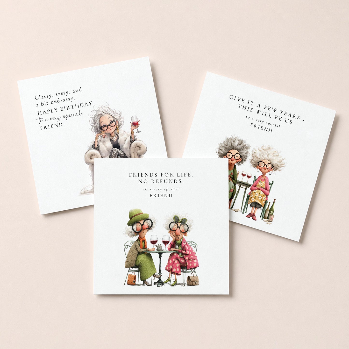 Funny Best Friend Birthday Card Pack