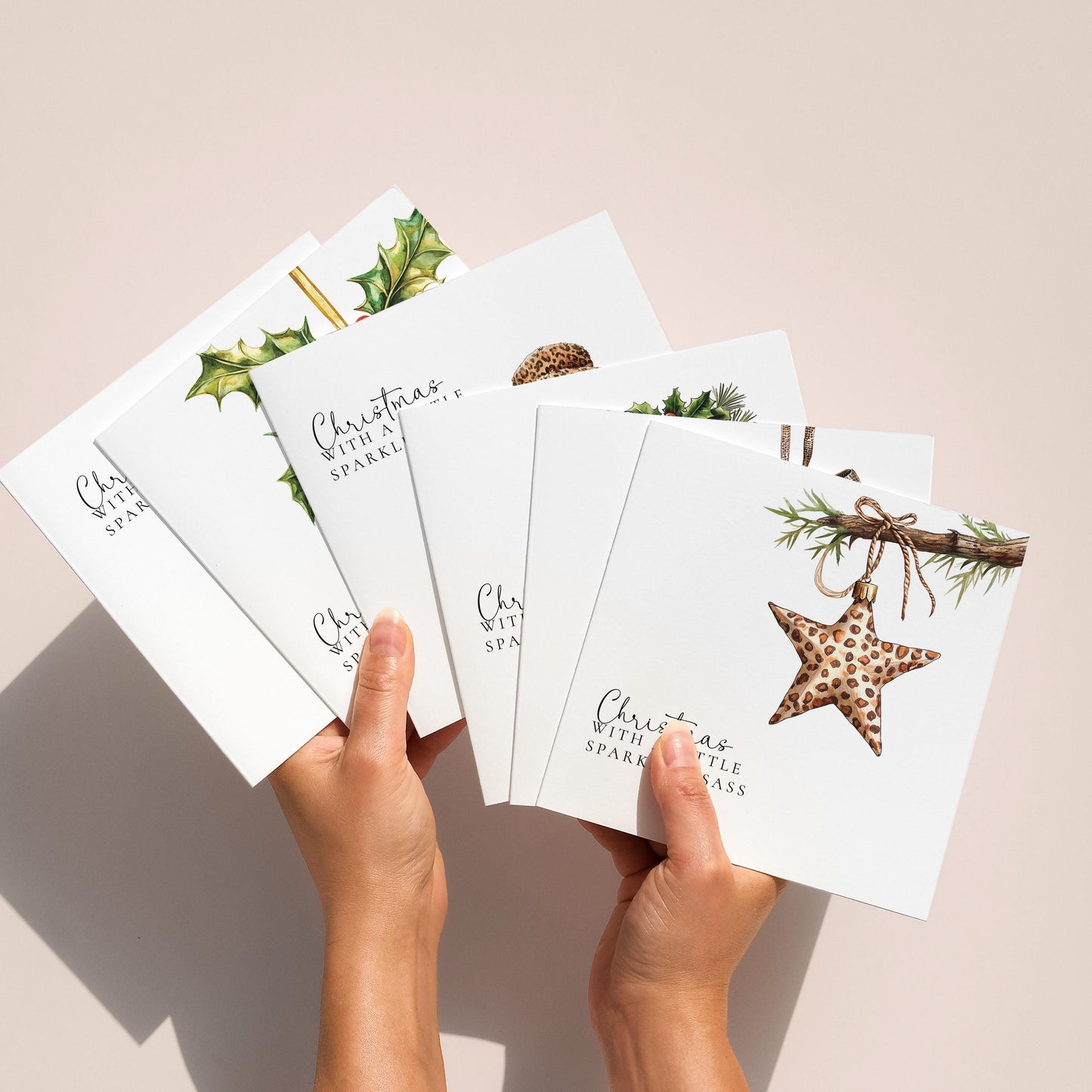 Leopard Print Christmas Card Pack