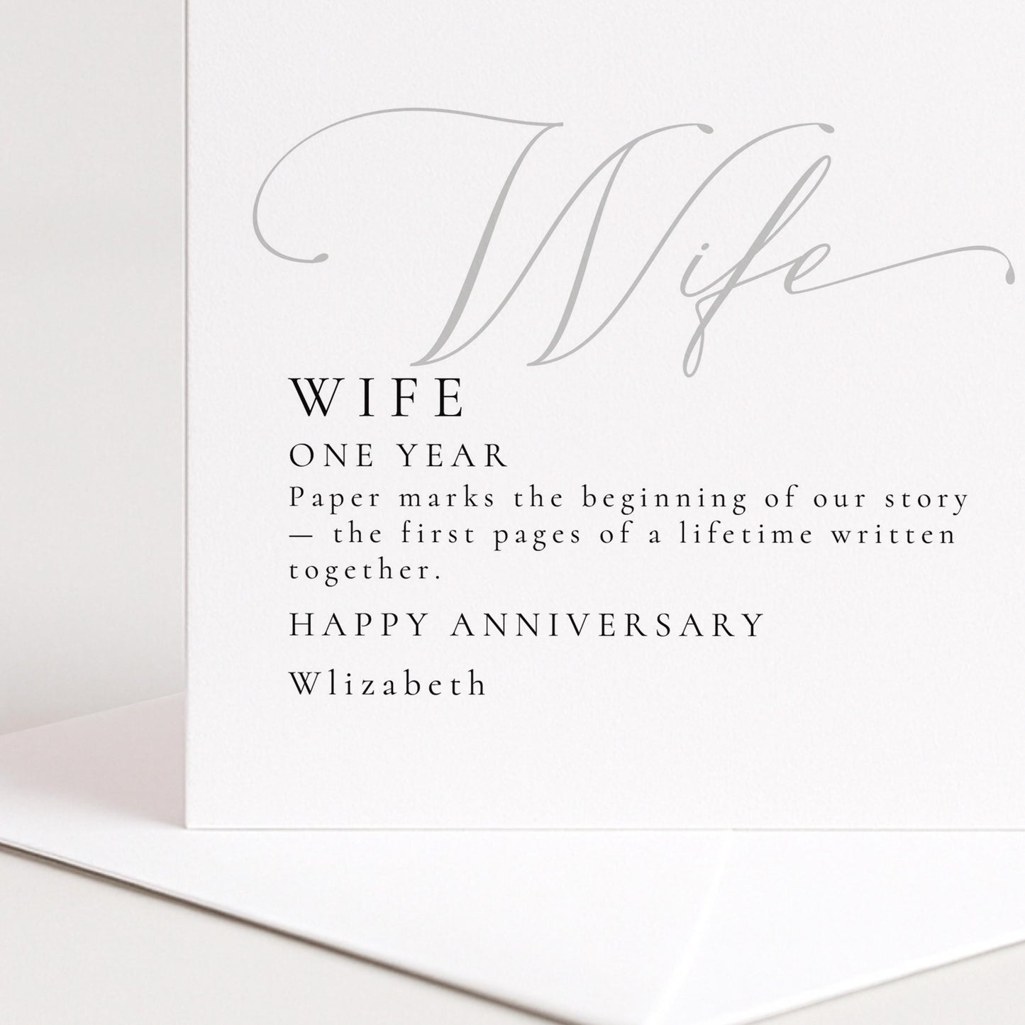The image is a greeting card celebrating a happy anniversary.