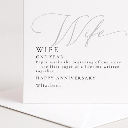 The image is a greeting card celebrating a happy anniversary.