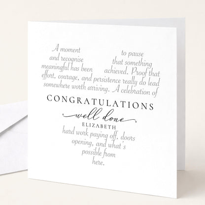 Personalised Congratulations Card, Well Done Card With Name, Achievement Card, Personalised Graduation Congratulations Card for Her Him