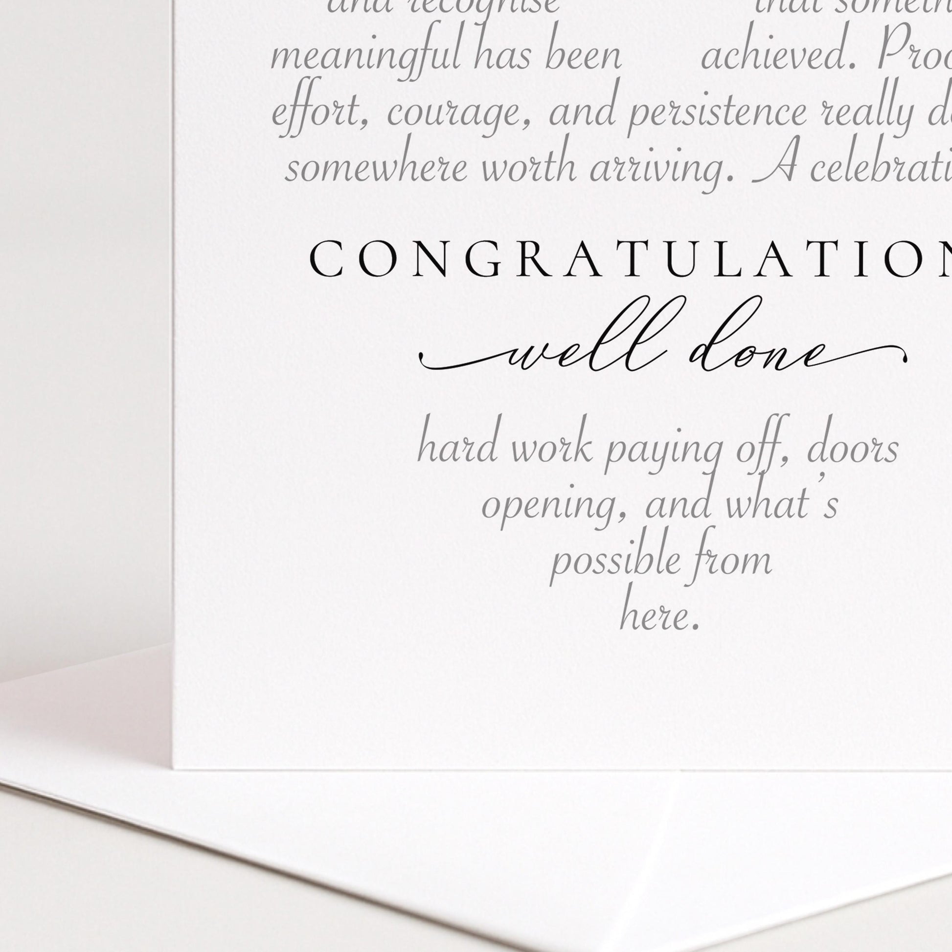 Congratulations Well Done Card, Heart Word Art Congrats Card, Achievement Card, Graduation Congratulations Card, Well Done Greeting Card