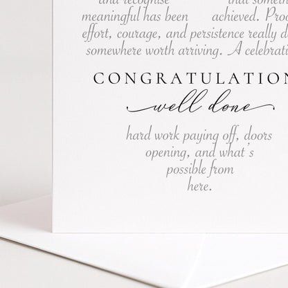 Congratulations Well Done Card, Heart Word Art Congrats Card, Achievement Card, Graduation Congratulations Card, Well Done Greeting Card