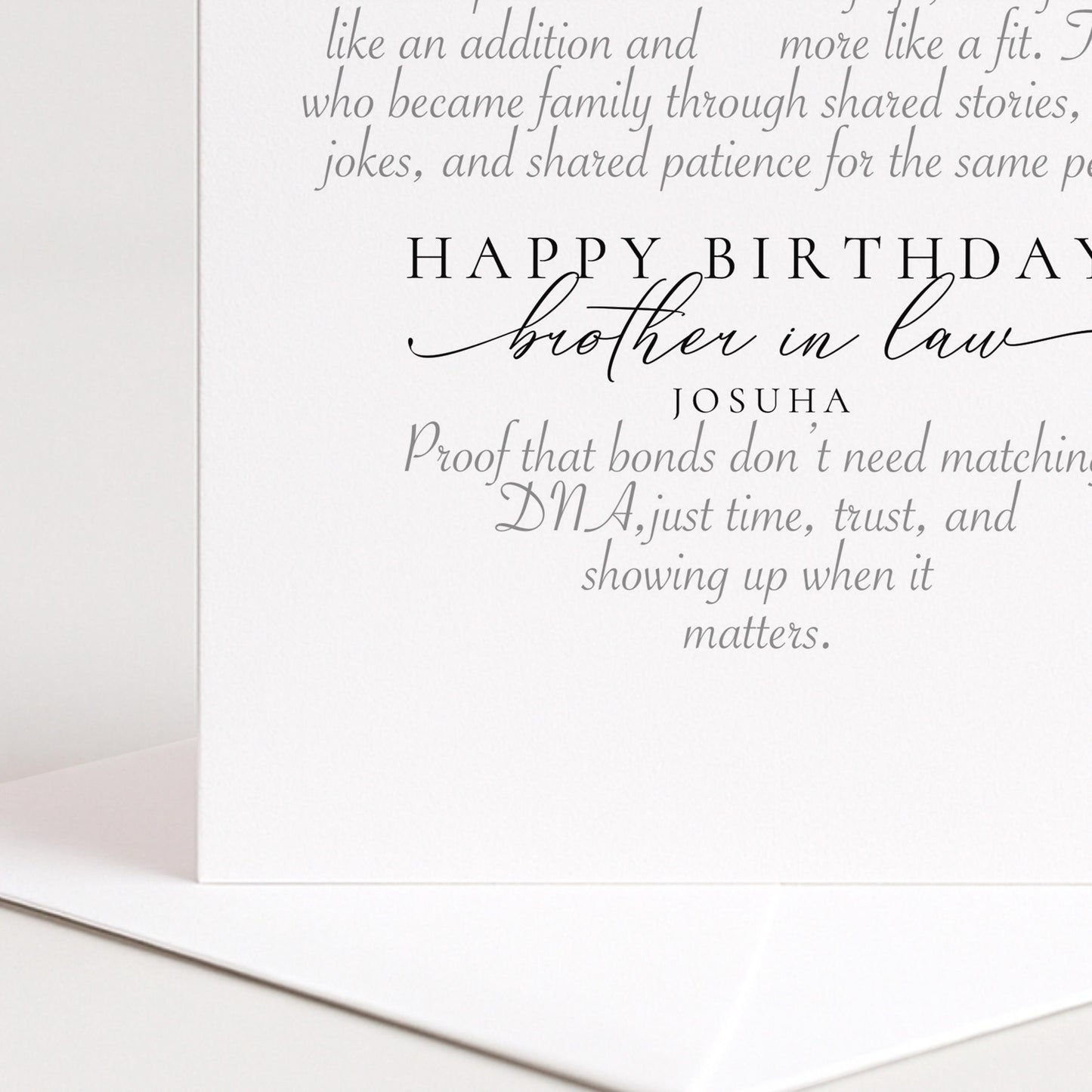 Brother In Law Birthday Card, Happy Birthday Brother In Law Greeting Card, Heart Word Art Card for Him, Thoughtful Brother In Law Card