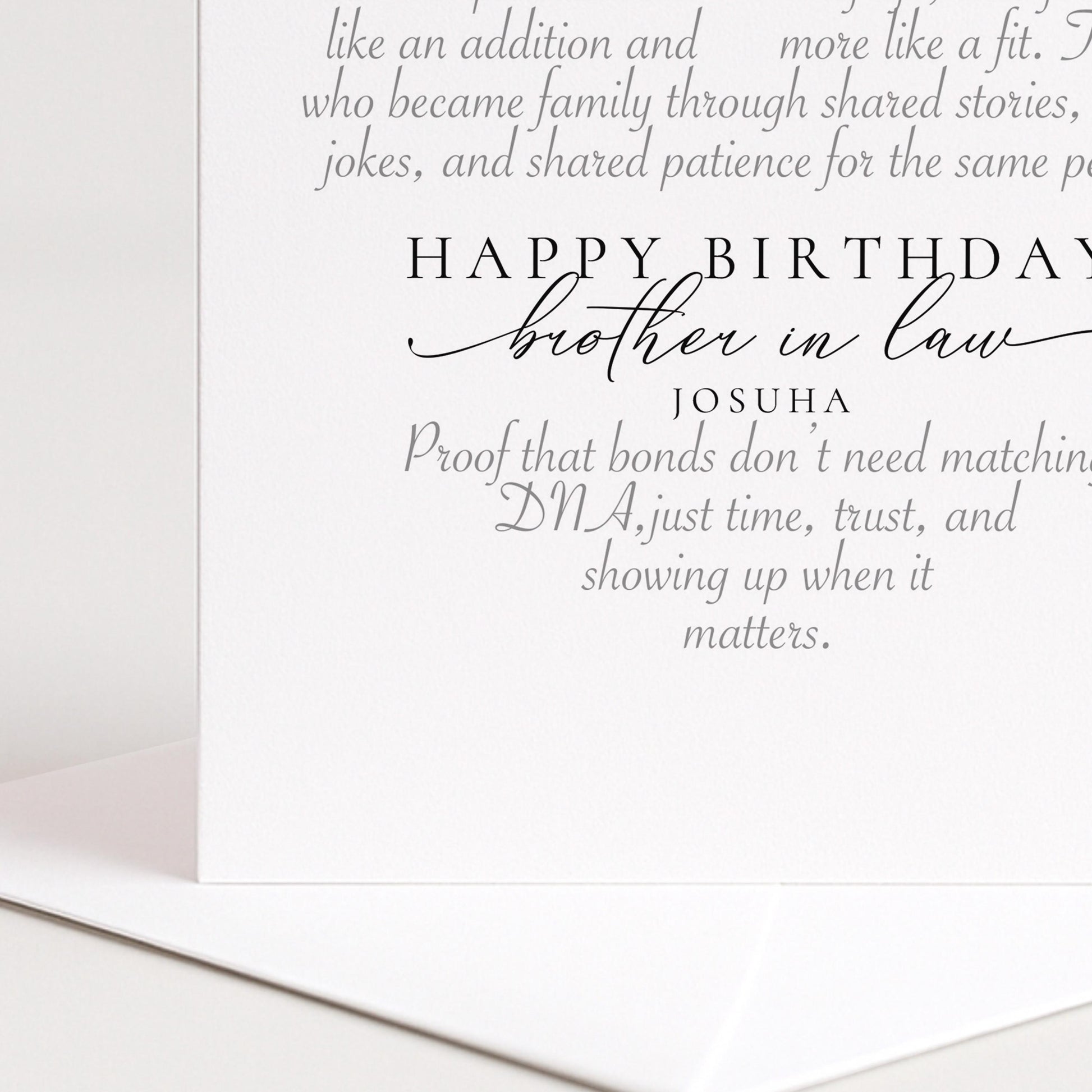 Brother In Law Birthday Card, Happy Birthday Brother In Law Greeting Card, Heart Word Art Card for Him, Thoughtful Brother In Law Card