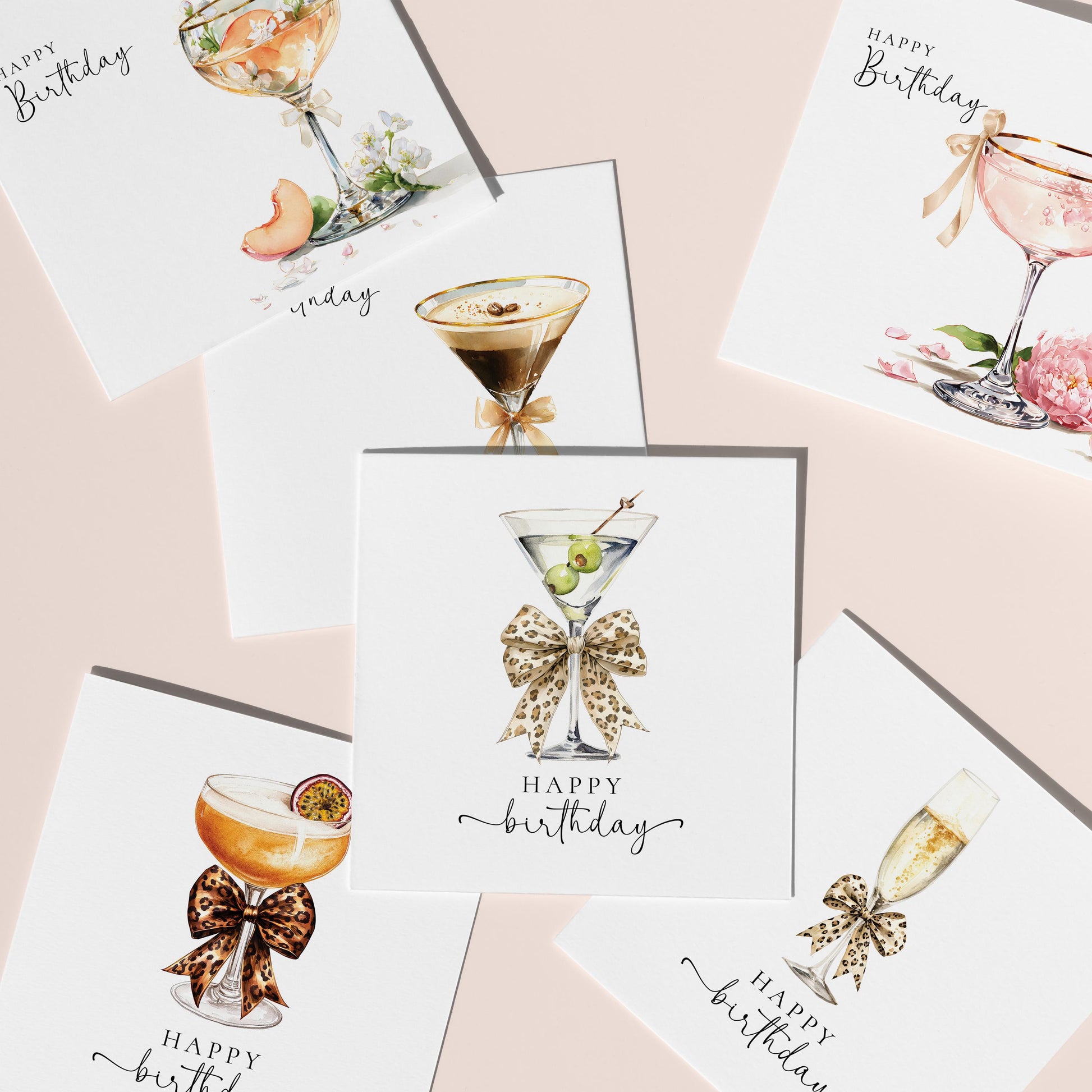 Cocktail Birthday Card Pack